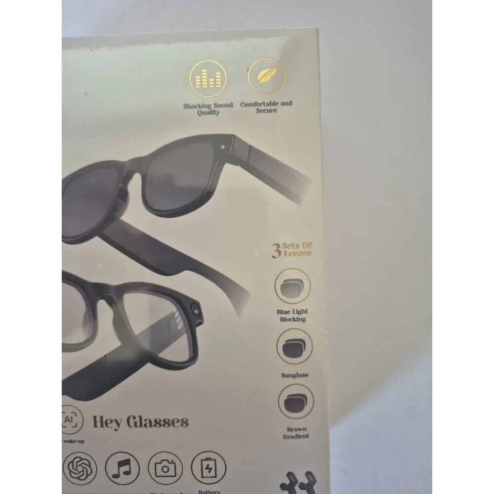 AiMB-G1 Bluetooth Voice Control Smart Glasses W/8MP, 1080p Camera BRAND NEW